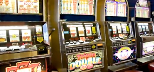 Row of slot machines in a cruise ship